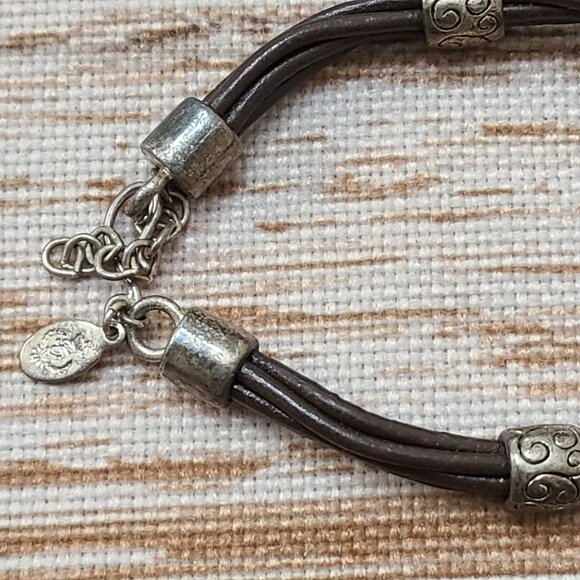 Premier Designs Cheyenne Bracelet Brown Leather Retired - Picture 2 of 5